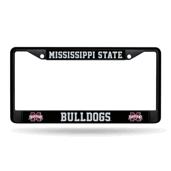 Mississippi State Bulldogs  Black Chrome Frame with Plastic Inserts 12