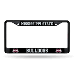 Mississippi State Bulldogs  Black Chrome Frame with Plastic Inserts 12" x 6" Car/Truck Auto Accessory