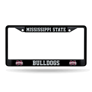 Mississippi State Bulldogs Standard Black Chrome Frame with Plastic Inserts 12