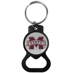 Mississippi State Bulldogs Bottle Opener Key Chain, Black