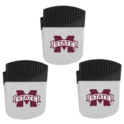 Mississippi State Bulldogs Chip Clip Magnets, 3pk