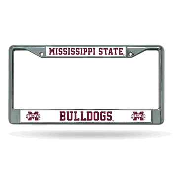 Mississippi State Bulldogs Standard Chrome Frame with Plastic Inserts 12