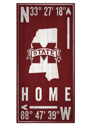 Mississippi State Bulldogs Coordinate 6x12 Sign
