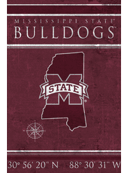 Mississippi State Bulldogs Coordinates 17x26