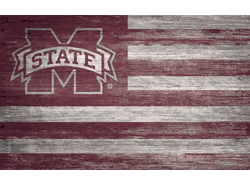 Mississippi State Bulldogs Distressed Flag 11x19
