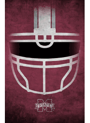 Mississippi State Bulldogs Ghost Helmet 17x26