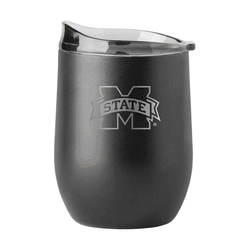 Mississippi State Bulldogs GunMetal 16oz Black Powder Curved Beverage