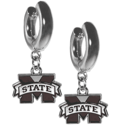 Mississippi State Bulldogs Huggie Hoop Earrings