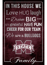 Mississippi State Bulldogs In This House 17x26