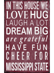 Mississippi State Bulldogs In This House Sign