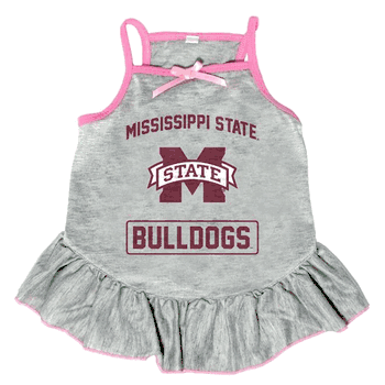 Mississippi State Bulldogs Pet Dress Grey Type Large