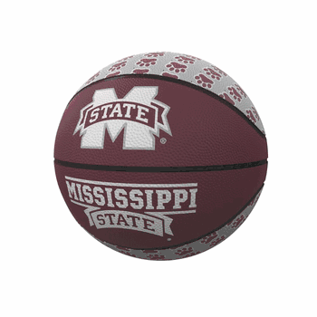 Mississippi State Bulldogs Repeating Logo Mini-Size Rubber Basketball
