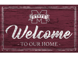 Mississippi State Bulldogs Team Color Welcome 11x19 Sign