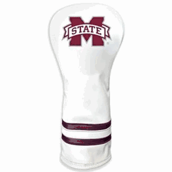 Mississippi State Bulldogs Vintage Fairway Headcover (White)
