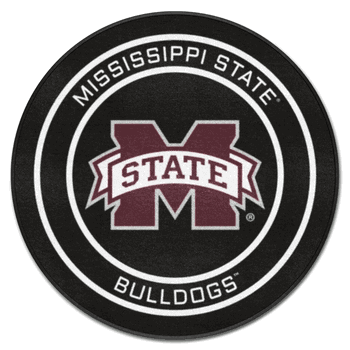 Mississippi State Hockey Puck Rug - 27in. Diameter