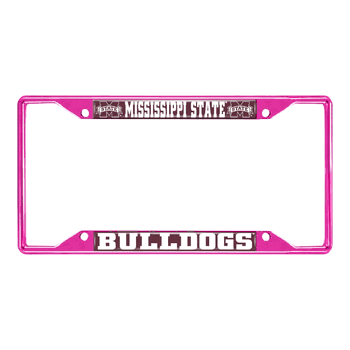 Mississippi State Pink Metal License Plate Frame - 6.25