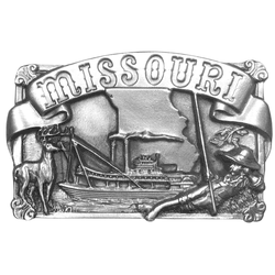 Missouri Antiqued Belt Buckle