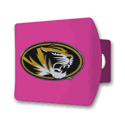 Missouri Pink Metal Hitch Cover with  3D Color Emblem