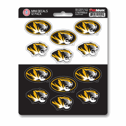 Missouri Tigers 12 Count Mini Decal Sticker Pack