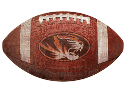 Missouri Tigers 12" Football Shaped Sign