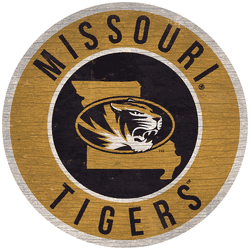 Missouri Tigers 12 in. Circle w/ State Sign