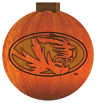 Missouri Tigers 12 in. Halloween Pumpkin Sign