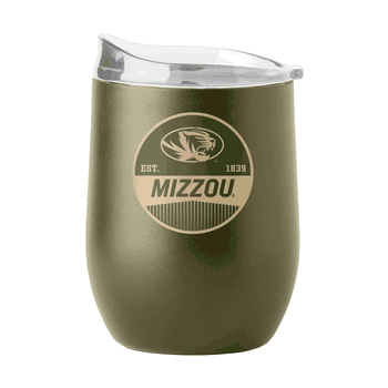 Missouri Tigers 16oz Badge Powder Coat Curved Bev
