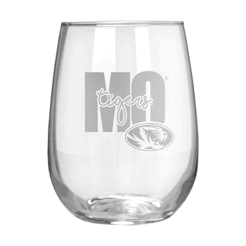Missouri Tigers 17oz Stemmless Wine Glass