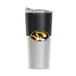 Missouri Tigers 20oz Colorblock White Powder Coat Tumbler