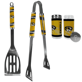 Missouri Tigers 2pc BBQ Set with Tailgate Salt & Pepper Shakers