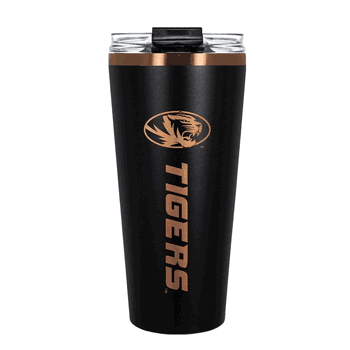 Missouri Tigers 32oz Black and Copper Big Slim with Straw