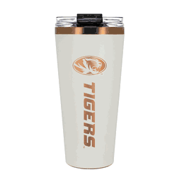 Missouri Tigers 32oz Crme and Copper Big Slim Tumbler with Straw