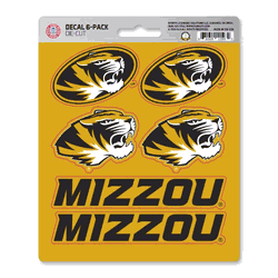 Missouri Tigers 6 Count Mini Decal Sticker Pack