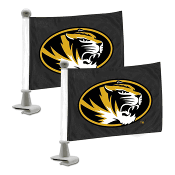 Missouri Tigers Ambassador Car Flags - 2 Pack Mini Auto Flags, 4in X 6in