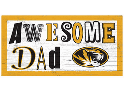 Missouri Tigers Awesome Dad 6x12 Sign