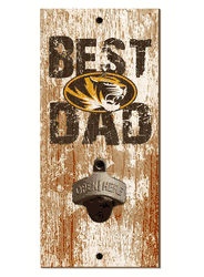 Missouri Tigers Best Dad Bottle Opener Wood Sign