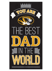 Missouri Tigers Best Dad in the World 6x12 Sign
