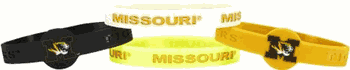 Missouri Tigers Bracelets - 4 Pack Silicone