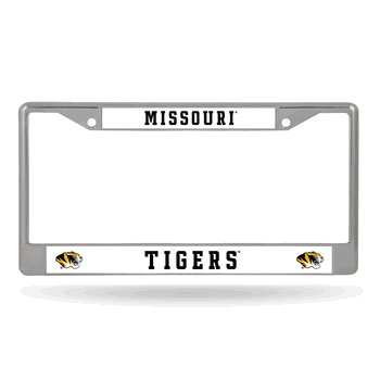 Missouri Tigers Standard Chrome Frame with Plastic Inserts 12