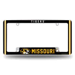 Missouri Tigers Classic 12" x 6" Chrome All Over Automotive License Plate Frame