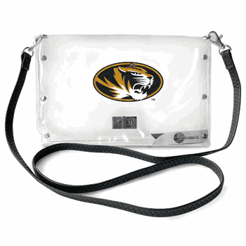Missouri Tigers Clear Envelope Purse STRAP