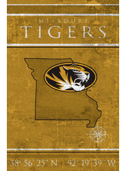 Missouri Tigers Coordinates 17x26