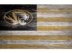 Missouri Tigers Distressed Flag 11x19