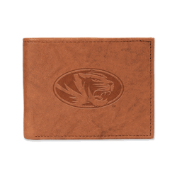 Missouri Tigers  Genuine Leather Billfold Wallet - 3.25" x 4.25" - Slim Style