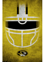Missouri Tigers Ghost Helmet 17x26