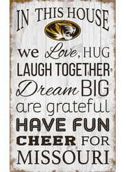 Missouri Tigers In This House 11x19 Sign
