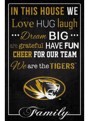 Missouri Tigers In This House 17x26