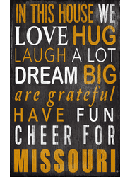 Missouri Tigers In This House Sign
