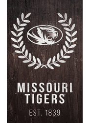 Missouri Tigers Laurel Wreath 11x19 Sign