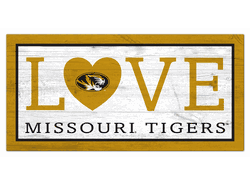 Missouri Tigers Love 6x12 Sign